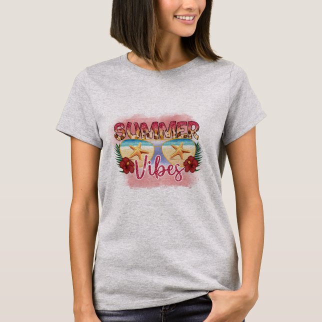Camiseta femenina de Summer Vibes | Hola verano (Anverso)