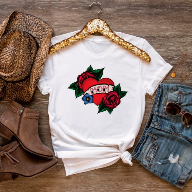 Camiseta femenina de tatuaje de mamá vieja (Subido por el creador)