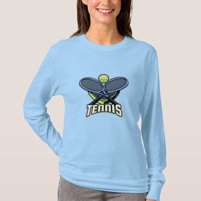 Camiseta femenina de tenis de larga duración (Anverso)