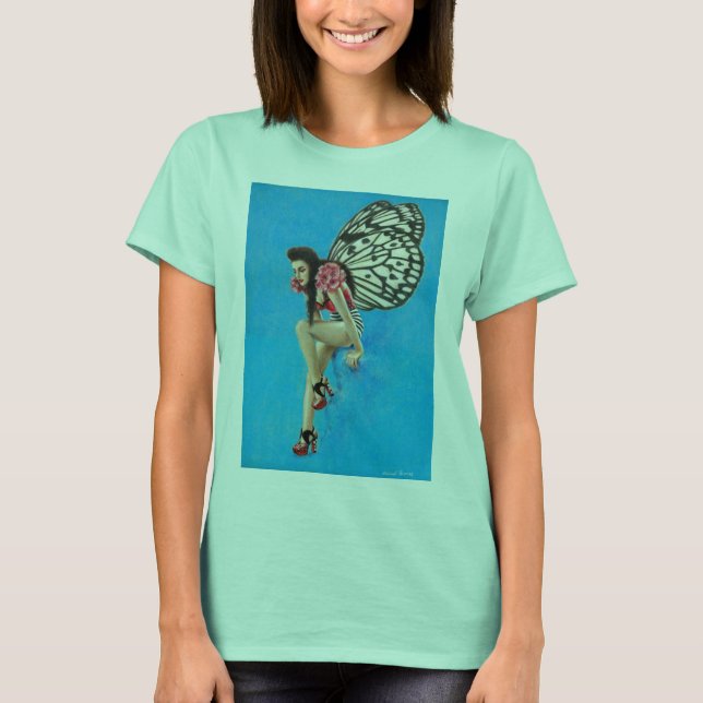 Camiseta femenina de tintes de tintes rocosos vint (Anverso)