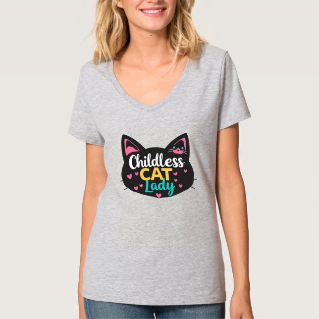 Camiseta femenina de una mujer sin hijos (Anverso)