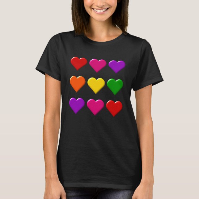 Camiseta femenina de Valentine Hearts (Anverso)