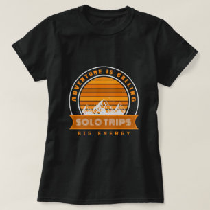 Camiseta femenina de viaje de aventura en montaña