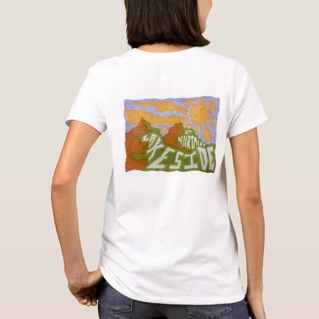 Camiseta femenina del Departamento de Arte Lakesid (Reverso)