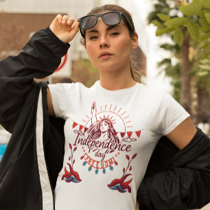 Camiseta femenina del Día de la Independencia del 