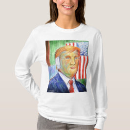 Camiseta femenina Donald Trump Van Gogh
