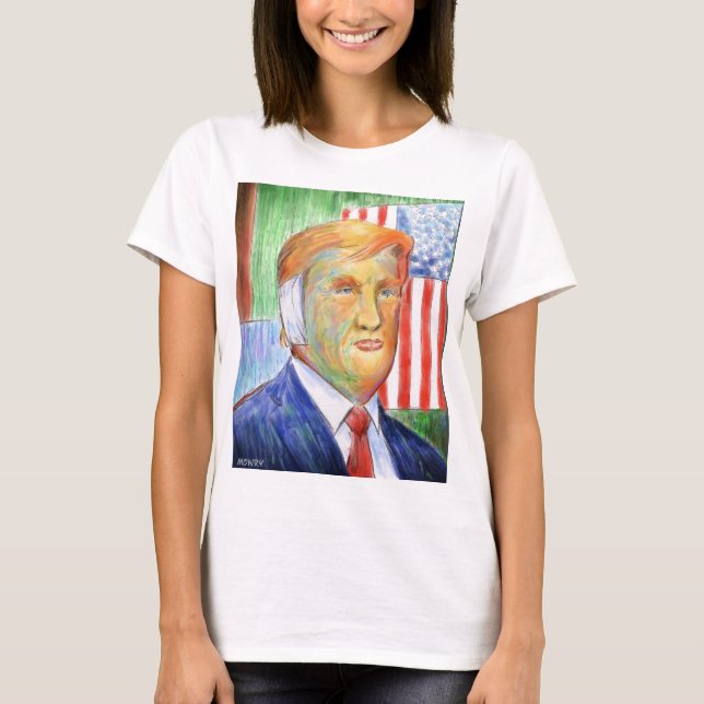 Camiseta femenina Donald Trump Van Gogh (Anverso)