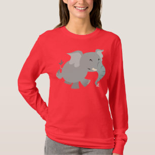 Camiseta femenina elefante Personalizado alegre