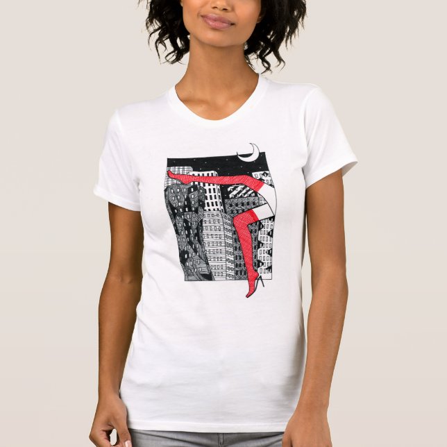 Camiseta femenina elegante con una foto (Anverso)