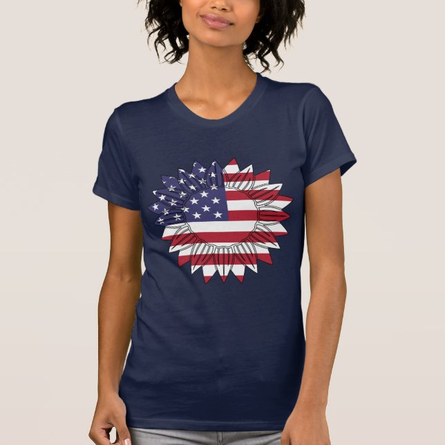Camiseta femenina feliz 4 de julio (Anverso)