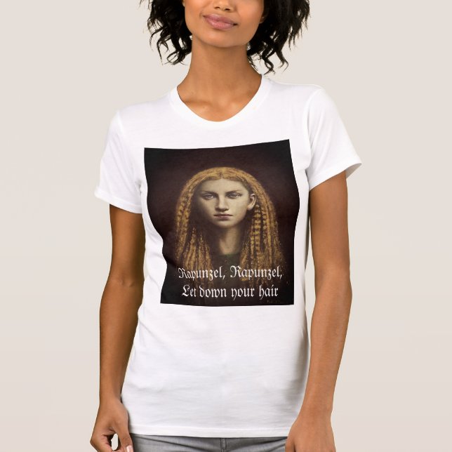 Camiseta femenina gótica rapunzel (Anverso)