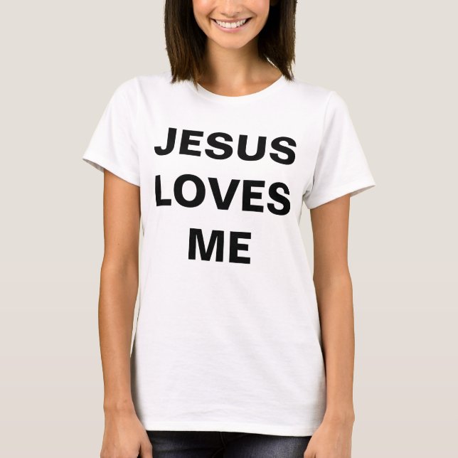 Camiseta femenina "Jesús me ama" (Anverso)