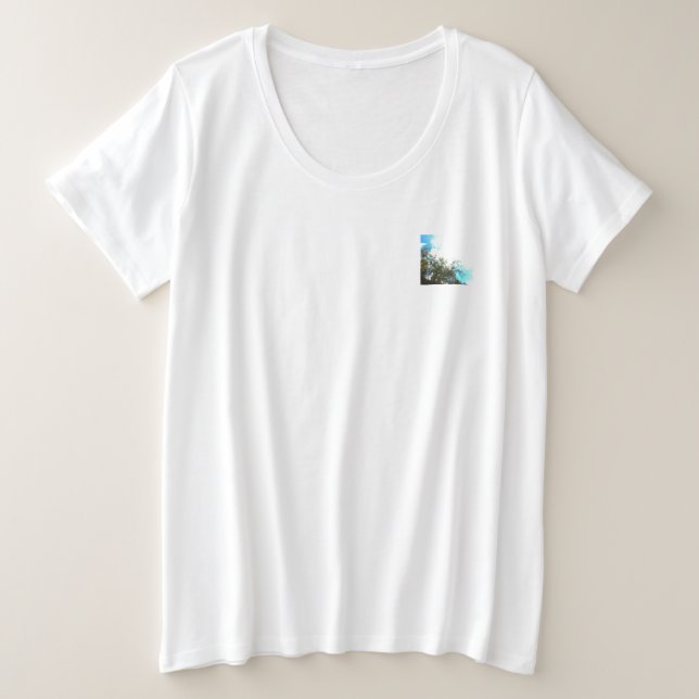 camiseta femenina más tamaño (Anverso del diseño)