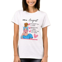 Camiseta femenina moderna con 😊 mensaje inteligen