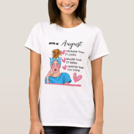 Camiseta femenina moderna con 😊 mensaje inteligen