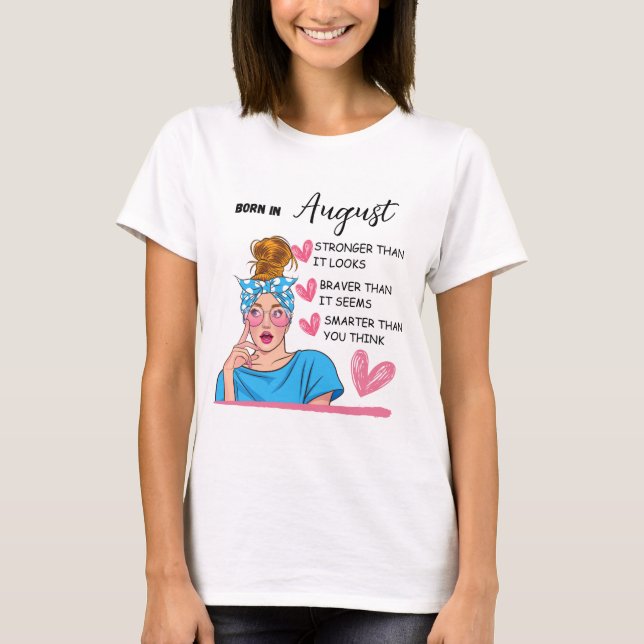 Camiseta femenina moderna con 😊 mensaje inteligen (Anverso)