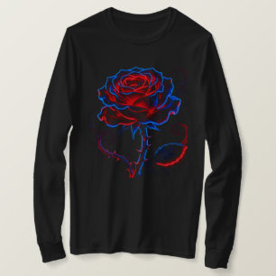 Camiseta femenina Neon Rose