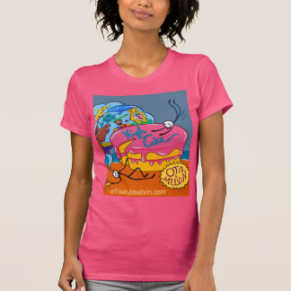 camiseta femenina, Otis y Melvin, alta en pastel