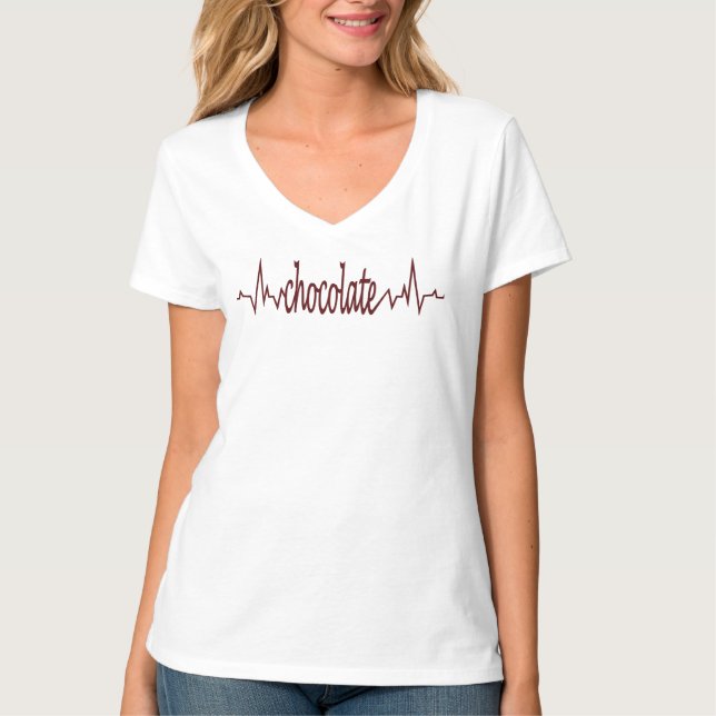 Camiseta femenina para amantes del chocolate (Anverso)