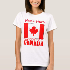 Camiseta femenina personalizada de la bandera cana