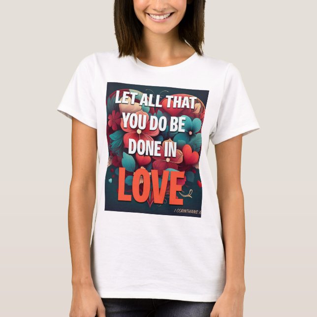 Camiseta femenina - Romanos 8:28 (Anverso)