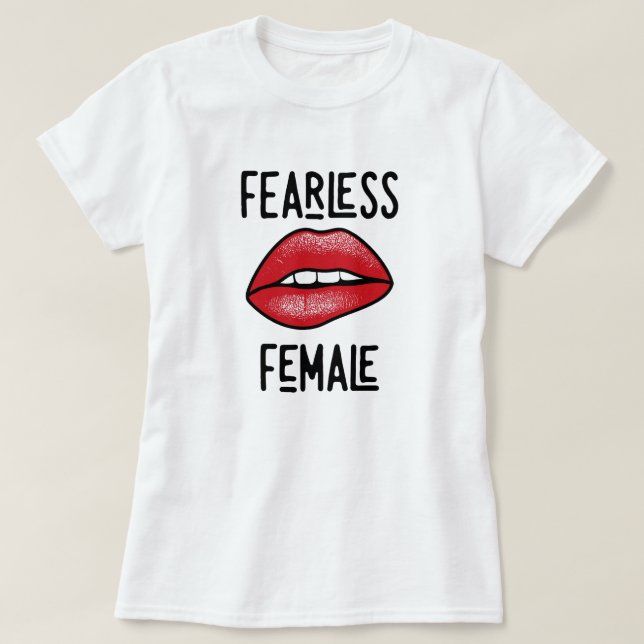 Camiseta Femenina sin miedo (Diseño del anverso)