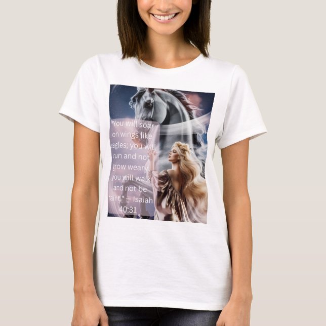 Camiseta femenina "Soar on Wings" (Anverso)