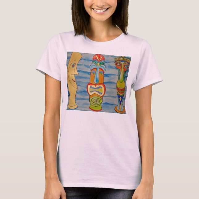 Camiseta femenina "Tree Tikis Cuz" (Anverso)