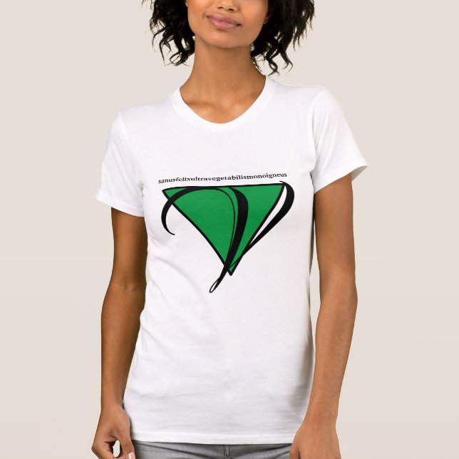 Camiseta femenina vegana única (Anverso)