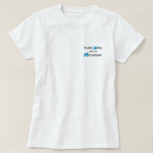 Camiseta femenina WRN en Michigan (Diseño del anverso)