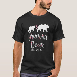 Camiseta Femeninas Cableado De Oso Floral Familia Ropa Gram