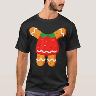 Camiseta Femeninas De Pan De Gengibre Chicas De Vestido Cor