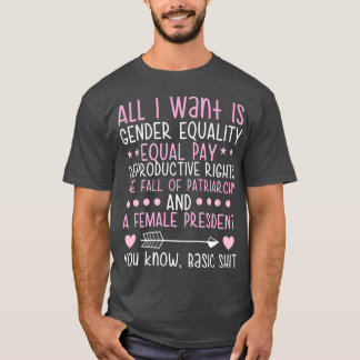 Camiseta Femenino feminista divertida igualdad de género fe