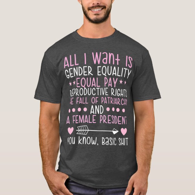 Camiseta Femenino feminista divertida igualdad de género fe (Anverso)