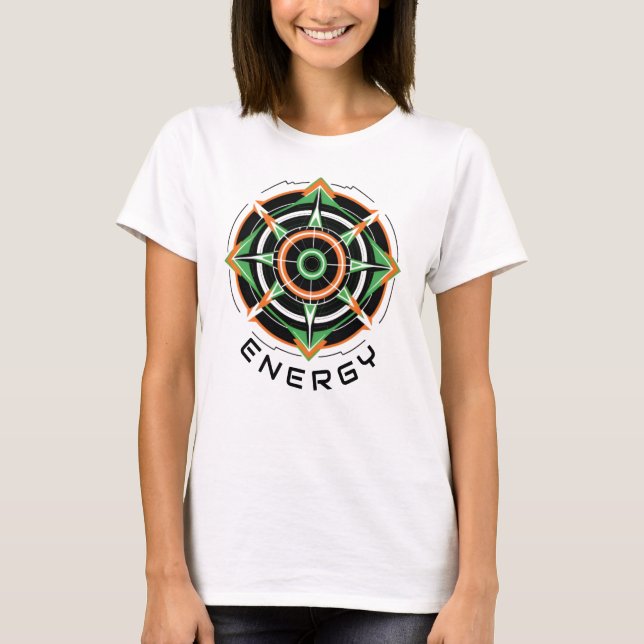 Camiseta Feminina Básica Abstrato Futurista-6 (Anverso)