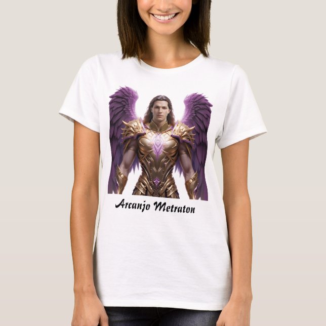 Camiseta Feminina Básica Arcanjo Metatron (Anverso)