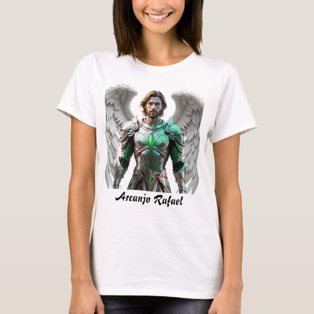 Camiseta Feminina Básica Arcanjo Rafael (Anverso)