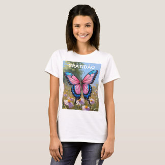 Camiseta Feminina Básica Borboleta