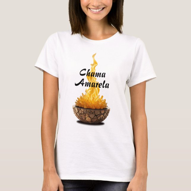 Camiseta Feminina Básica Chama Sagrada-2 (Anverso)