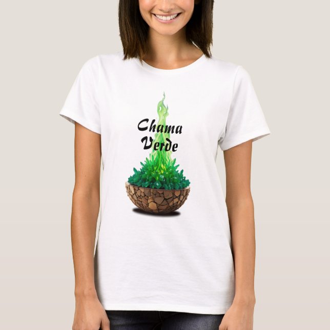 Camiseta Feminina Básica Chama Sagrada-5 (Anverso)