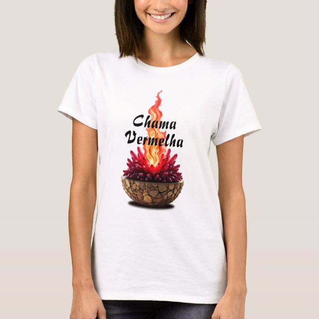 Camiseta Feminina Básica Chama Sagrada-6 (Anverso)