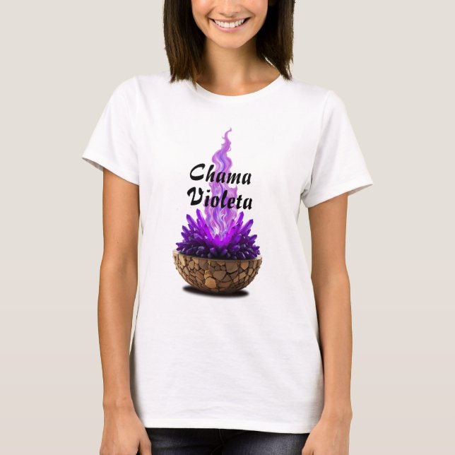 Camiseta Feminina Básica Chama Sagrada-7 (Anverso)