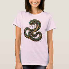 Camiseta Feminina Básica Cobra Tribal