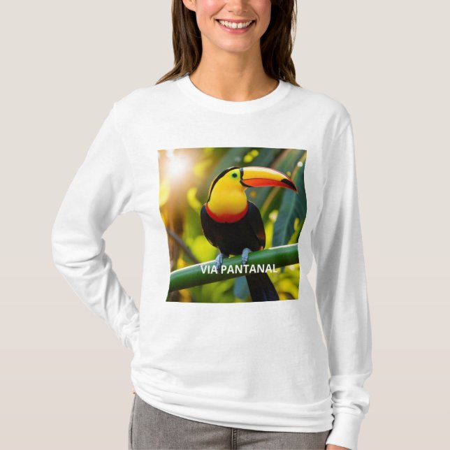 Camiseta Feminina Básica de Mangas Longas Tucano (Anverso)
