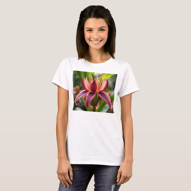 Camiseta Feminina Básica Flor (Anverso completo)