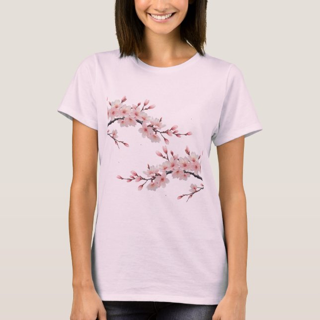 Camiseta Feminina Básica Floral-8  (Anverso)