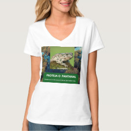 Camiseta Feminina Básica, Gola em V - Via Pantanal