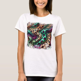 Camiseta Feminina Básica Pele Onça Color