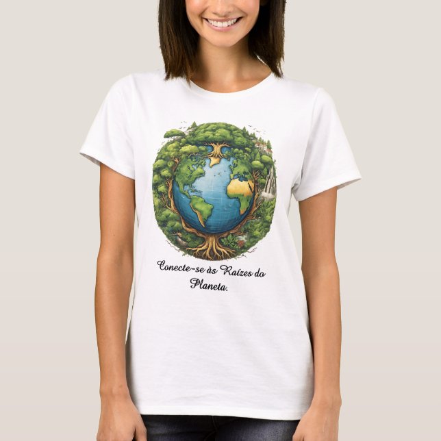 Camiseta Feminina Básica Raízes do Mundo-1   (Anverso)