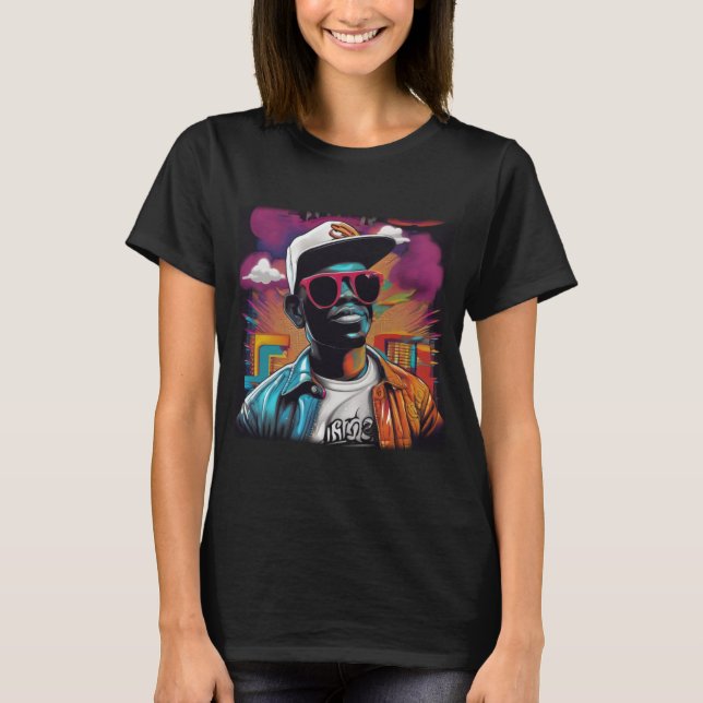 Camiseta Feminina Básica - Street graffiti art Hip (Anverso)